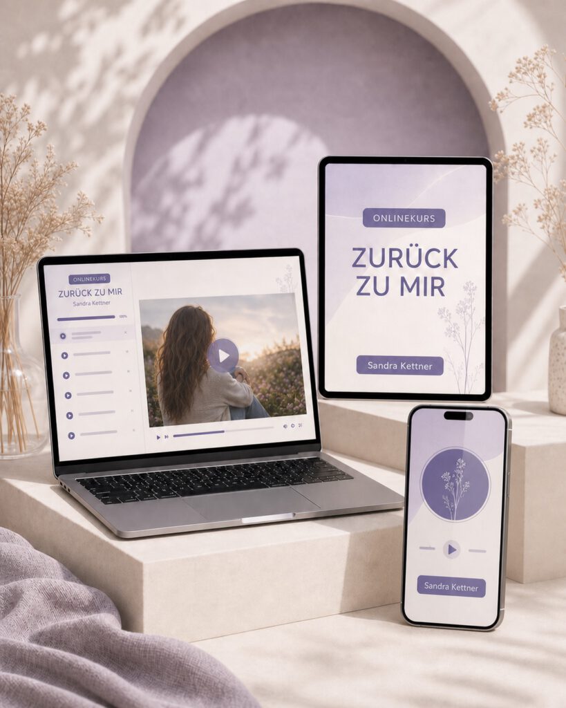 Onlinekurs „Zurück zu mir“ auf verschiedenen Geräten